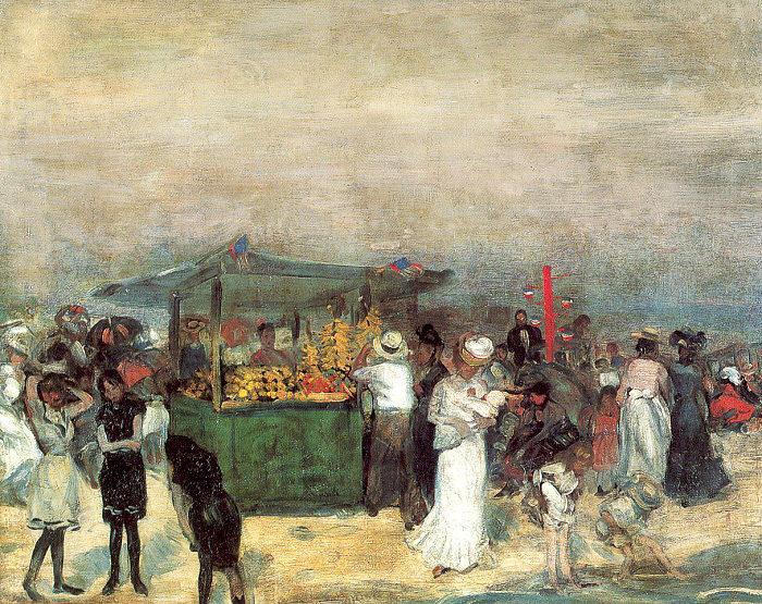 Glackens, William James Fruit Stand, Coney Island oil painting image